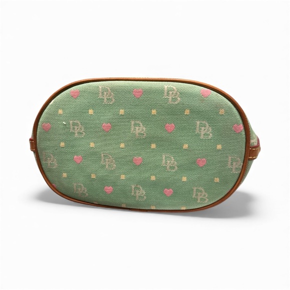 Dooney & Bourke Mint Green Hobo with Pink and Tan Accents - Picture 4 of 5